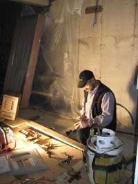 Soldering pipes for the floor heat